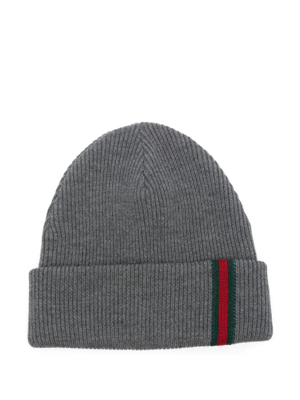 Gucci Men Web Detail Wool Beanie - 1