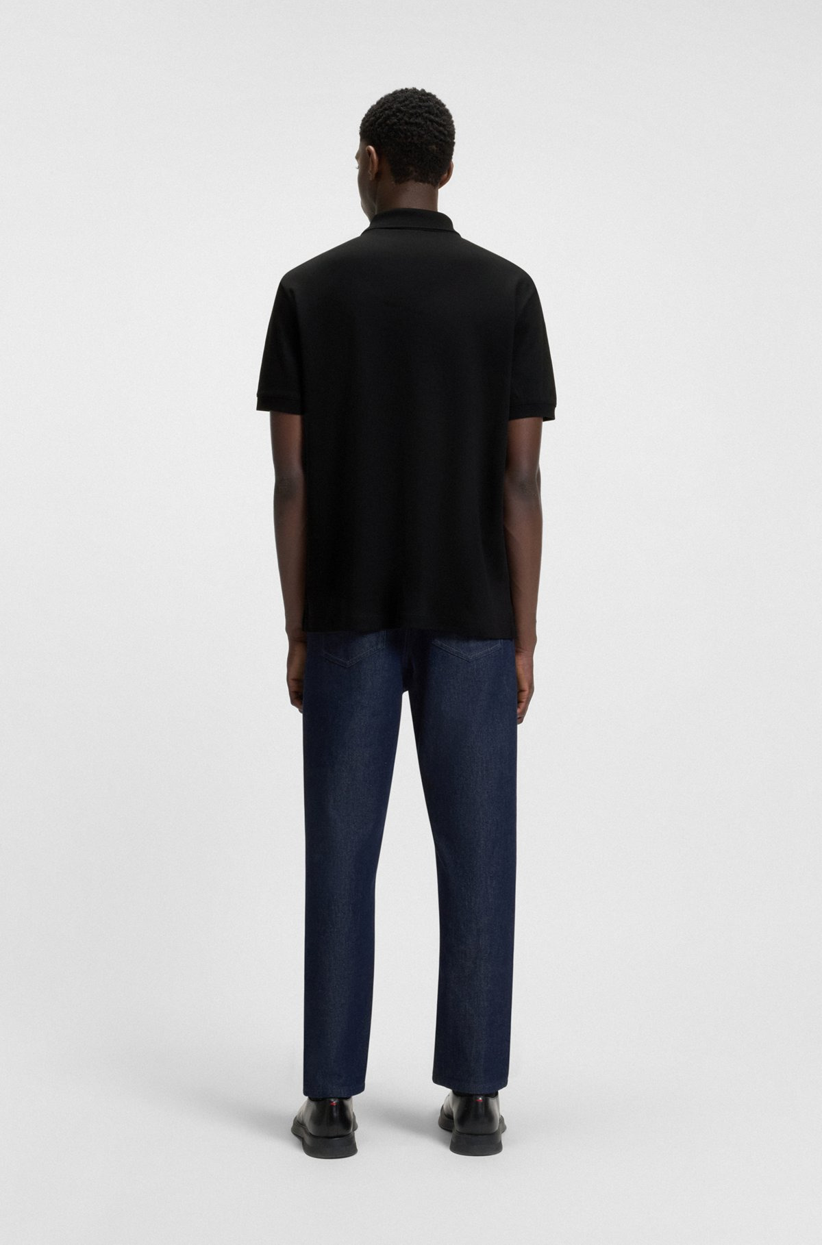 COTTON-PIQUÉ POLO SHIRT WITH CONTRAST LOGO - 5