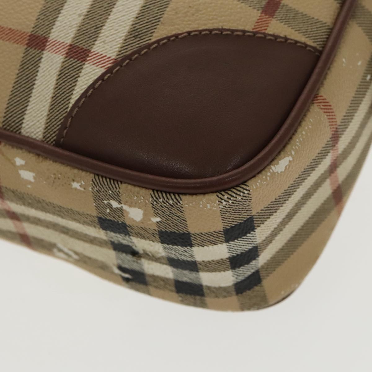 Burberry Nova Check Hand Bag Pvc Beige Gold - 15