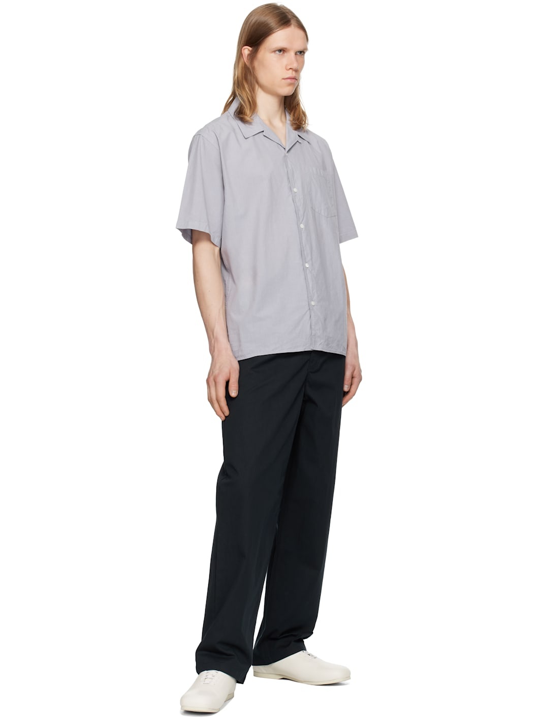 Navy Ragnar Fine Broken Twill Trousers - 4