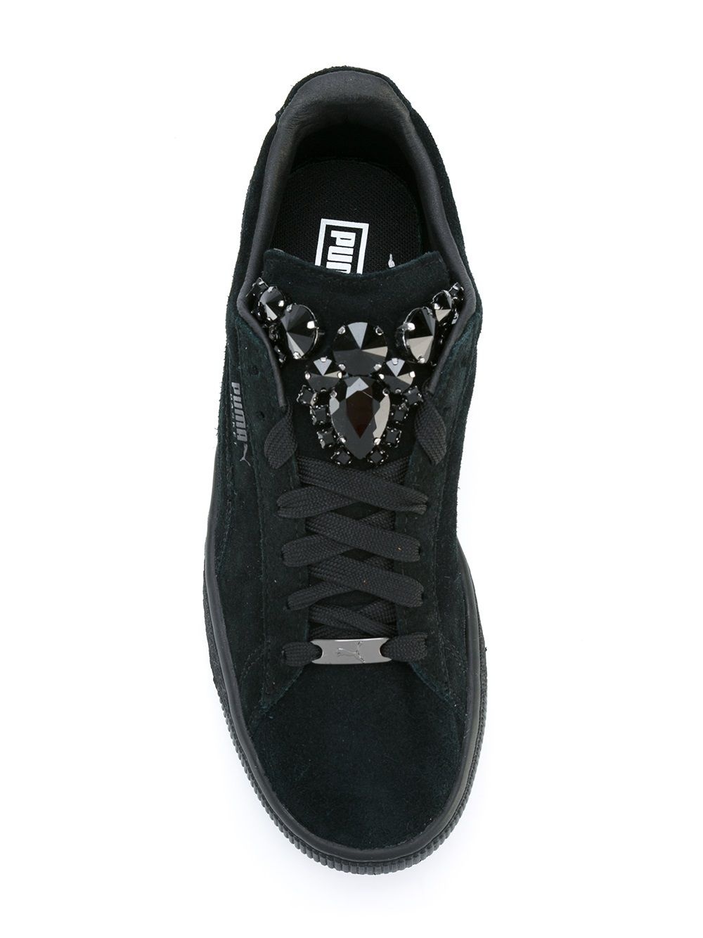 embellished lace-up sneakers - 4