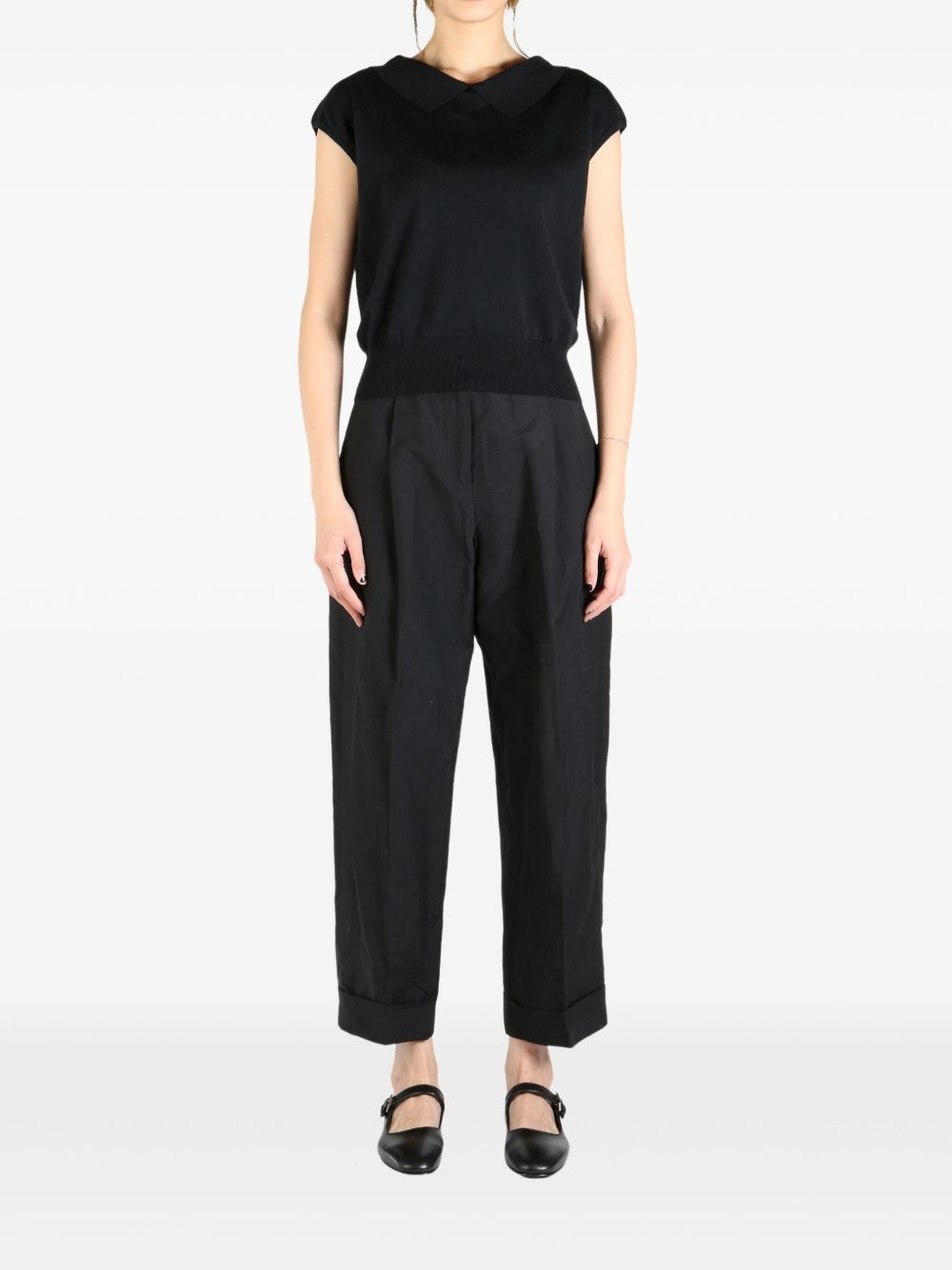 MARGARET HOWELL cotton-linen top | REVERSIBLE