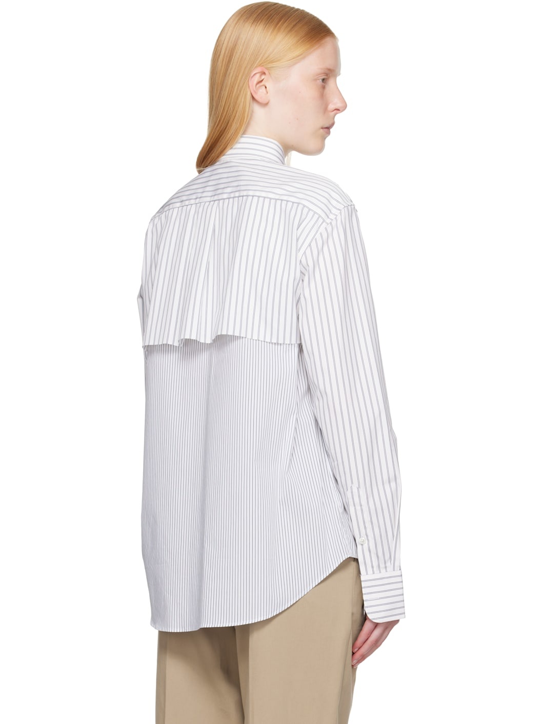 White Long Sleeve Layered Shirt - 3