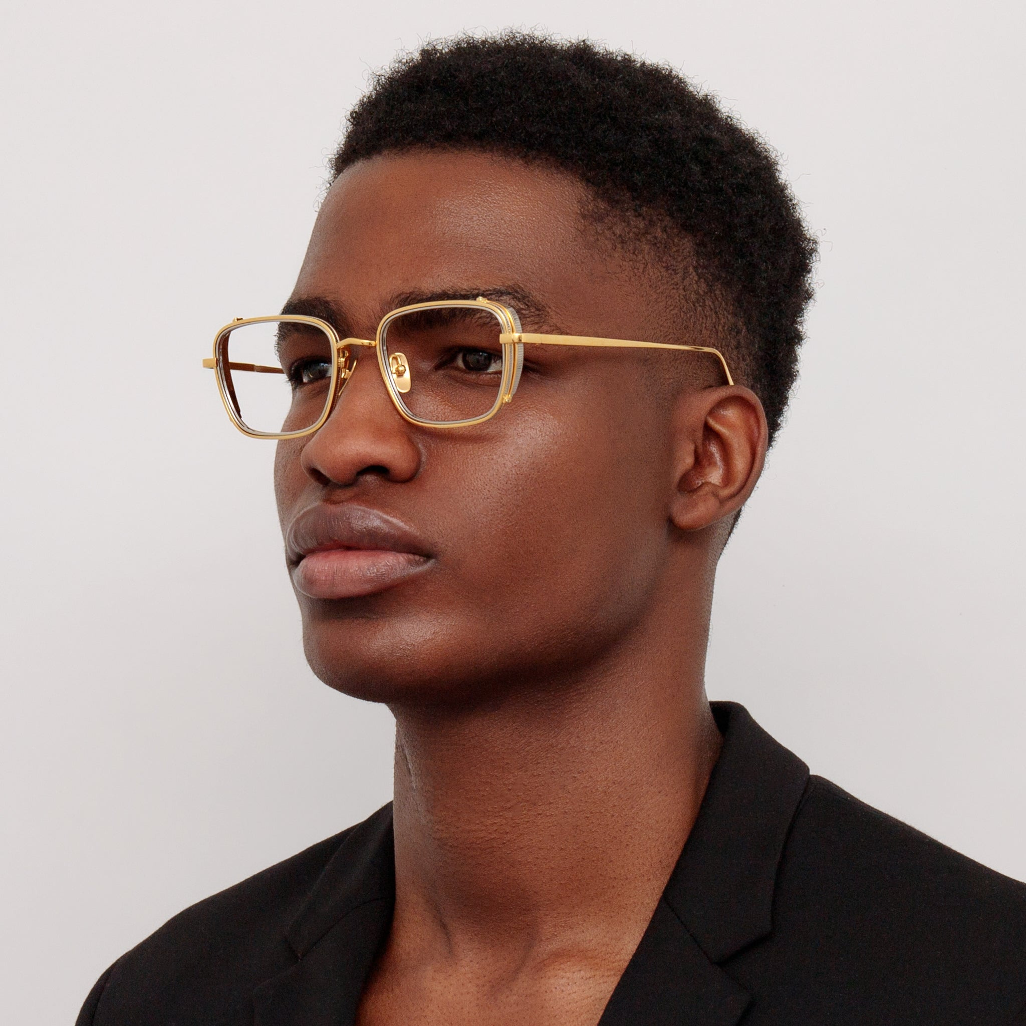 Ofer Rectangular Optical Frame in Yellow Gold - 2
