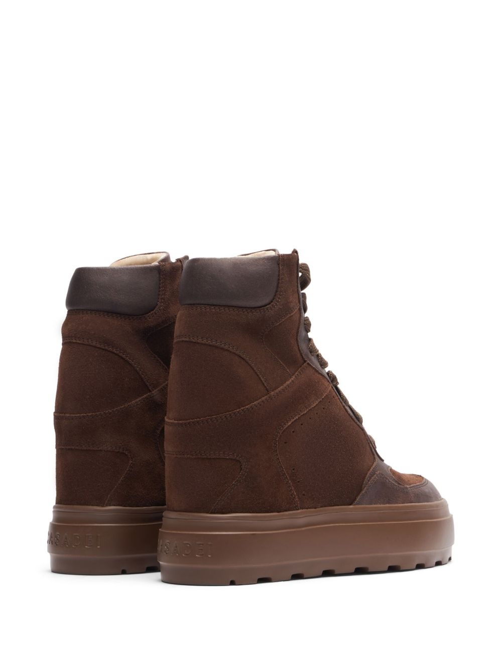 high-top suede sneakers - 4