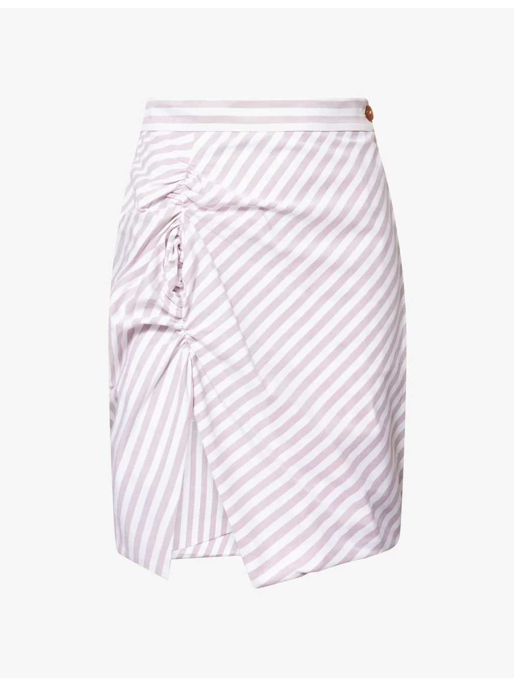 Panther Gathered Stripe Cotton Mini Skirt - 1