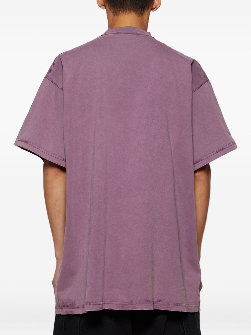 logo-print mock-neck t-shirt - 5