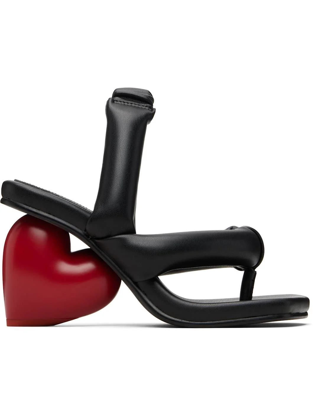 Black Love Heeled Sandals - 1