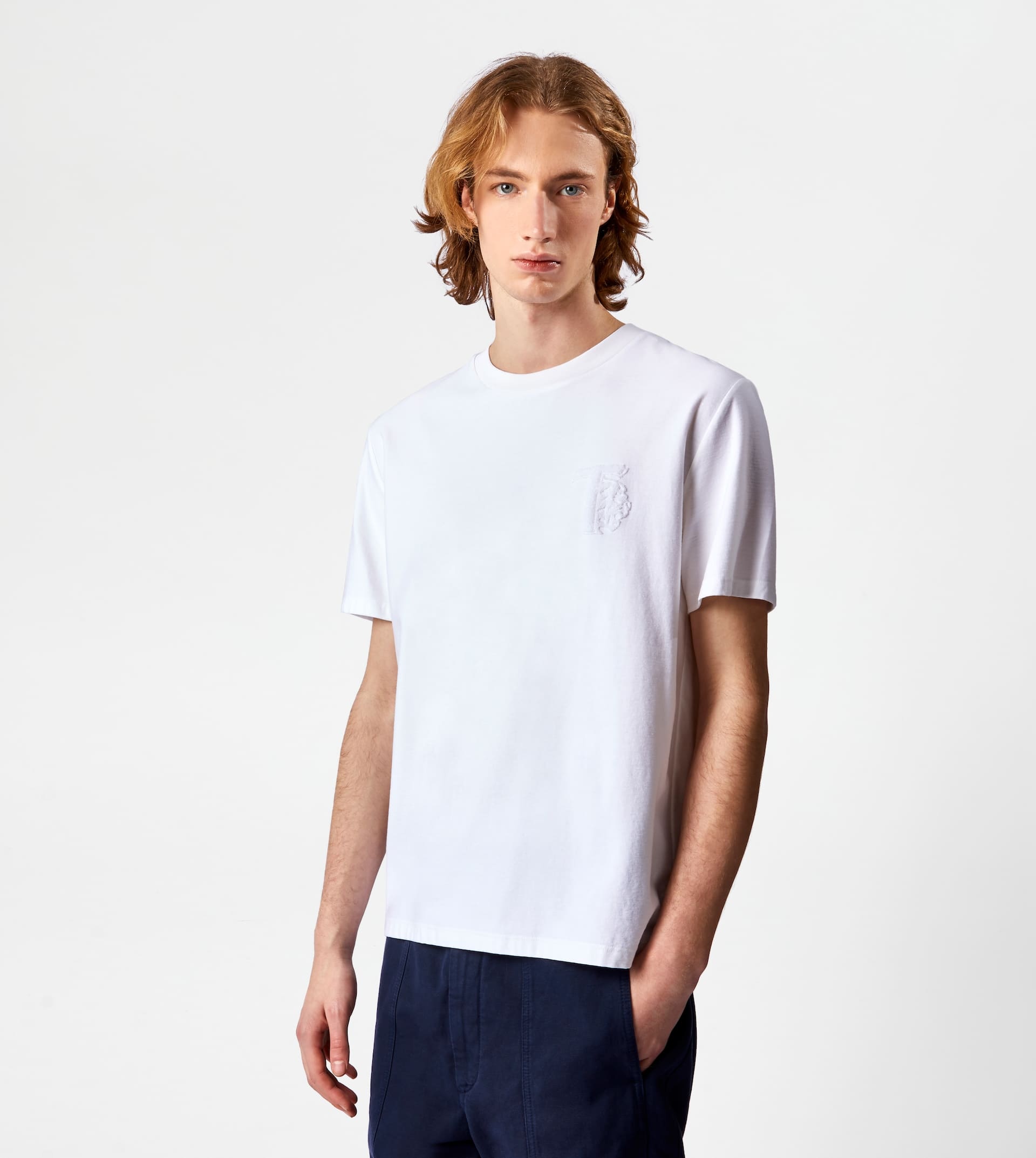 ROUND NECK T-SHIRT - WHITE - 3