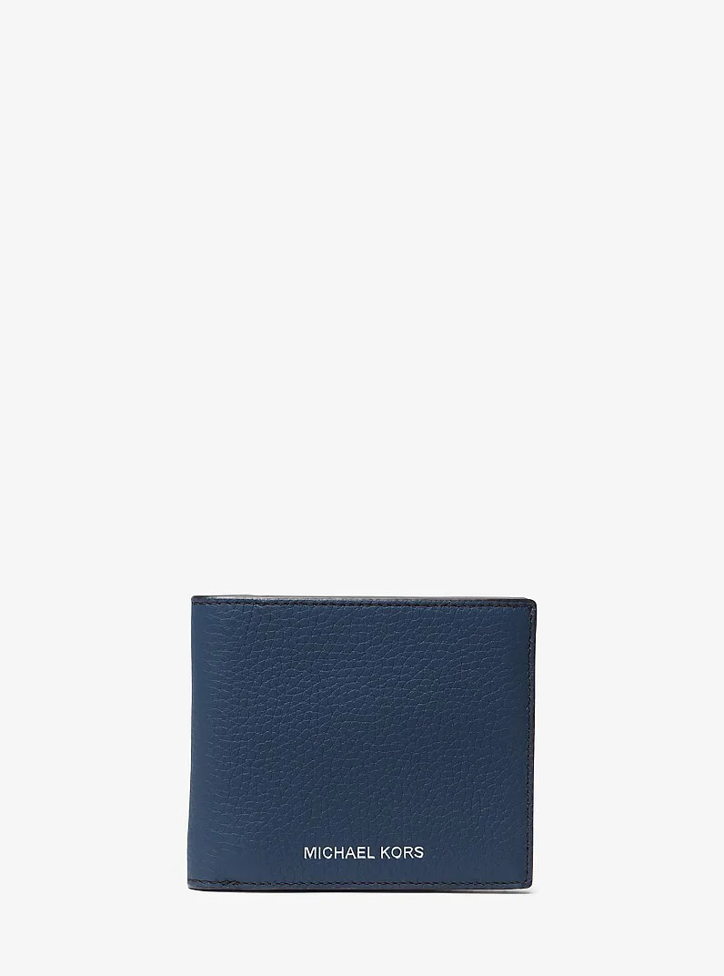 Hudson Pebbled Leather Billfold Wallet - 1