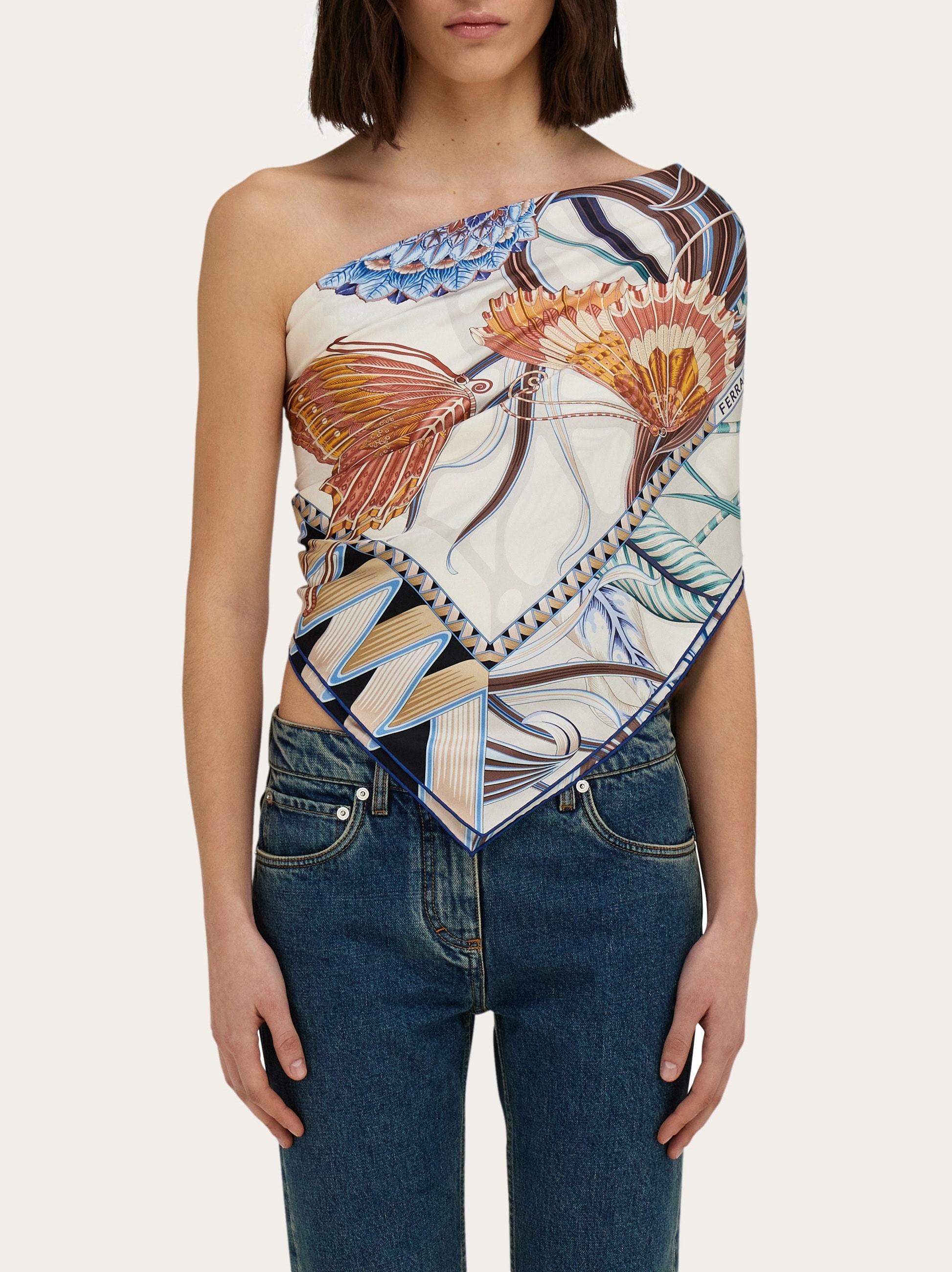 Giada print silk scarf - 3