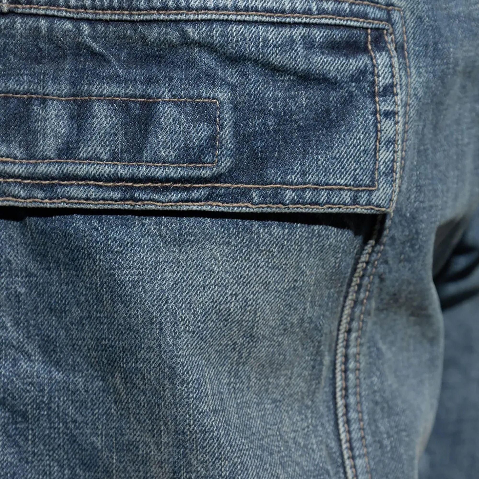 Rick Owens DRKSHDW Double Cargo Jeans 'Washed Indigo' - 2
