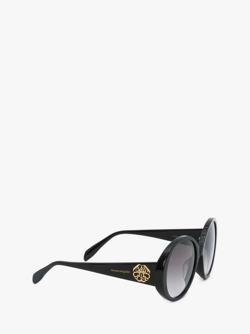 Seal Round Sunglasses in Black/grey - 3