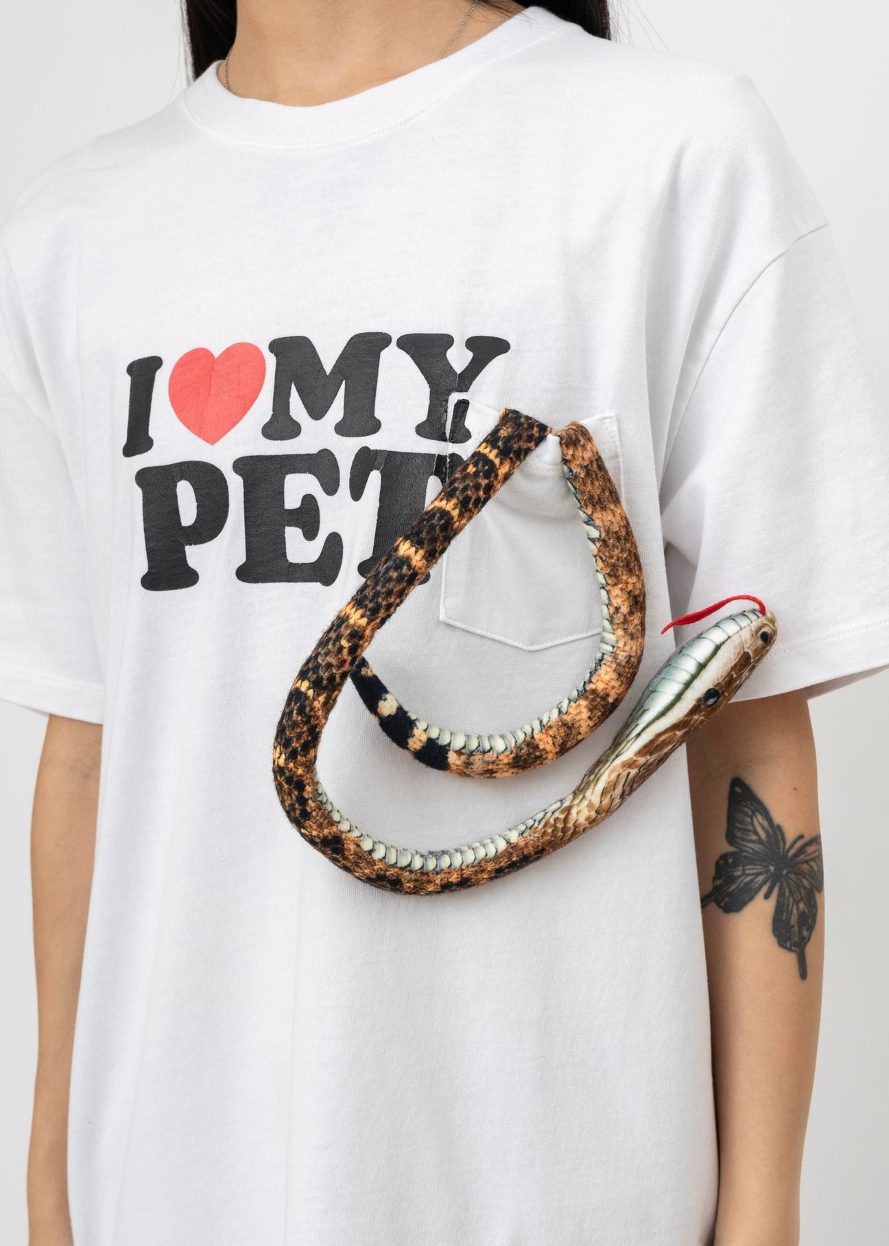 White DOUBLET I Love My Pet Oversized T-shirt - 4
