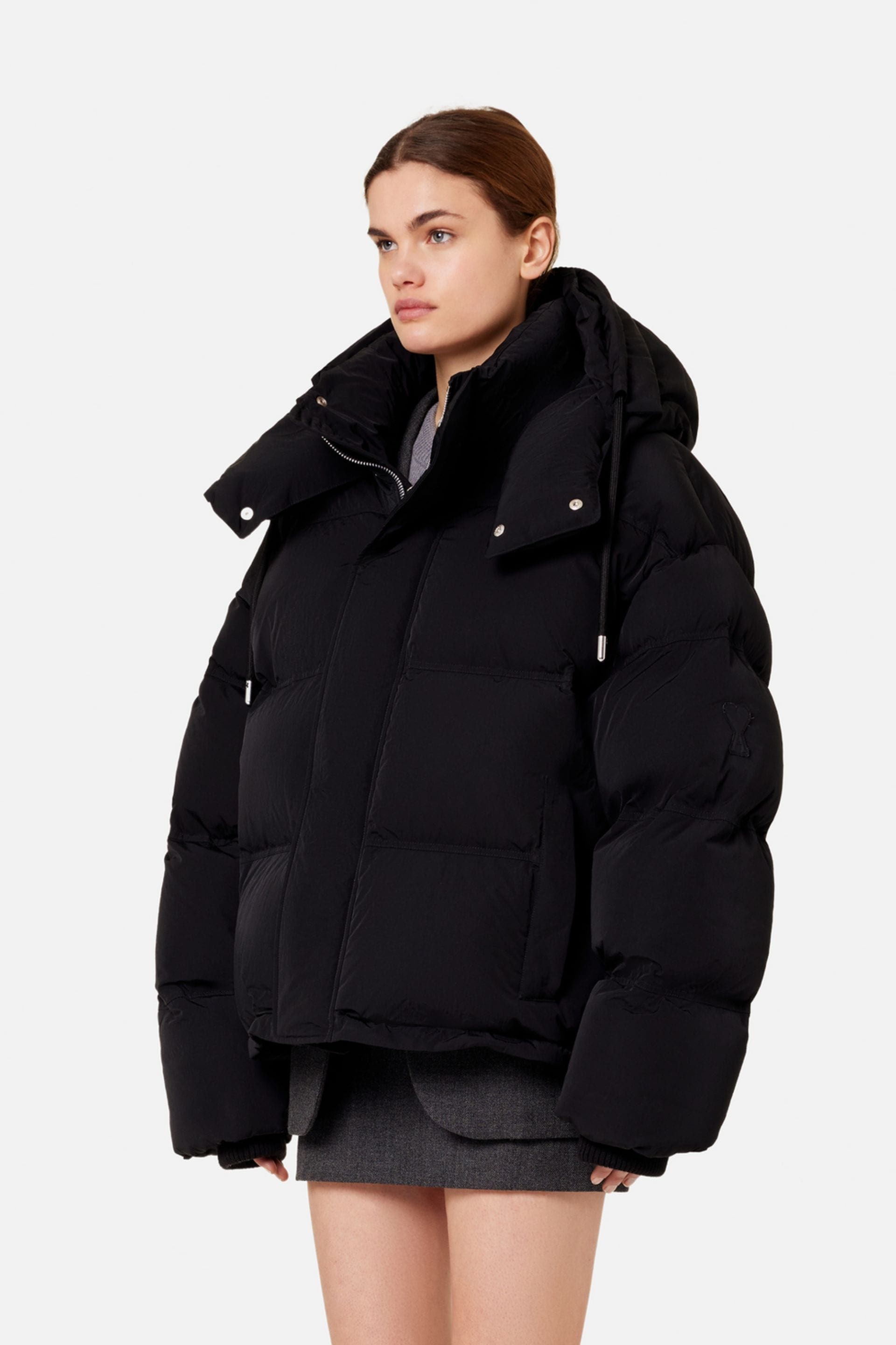 Down Jacket With Ami De Cœur Patch - 2