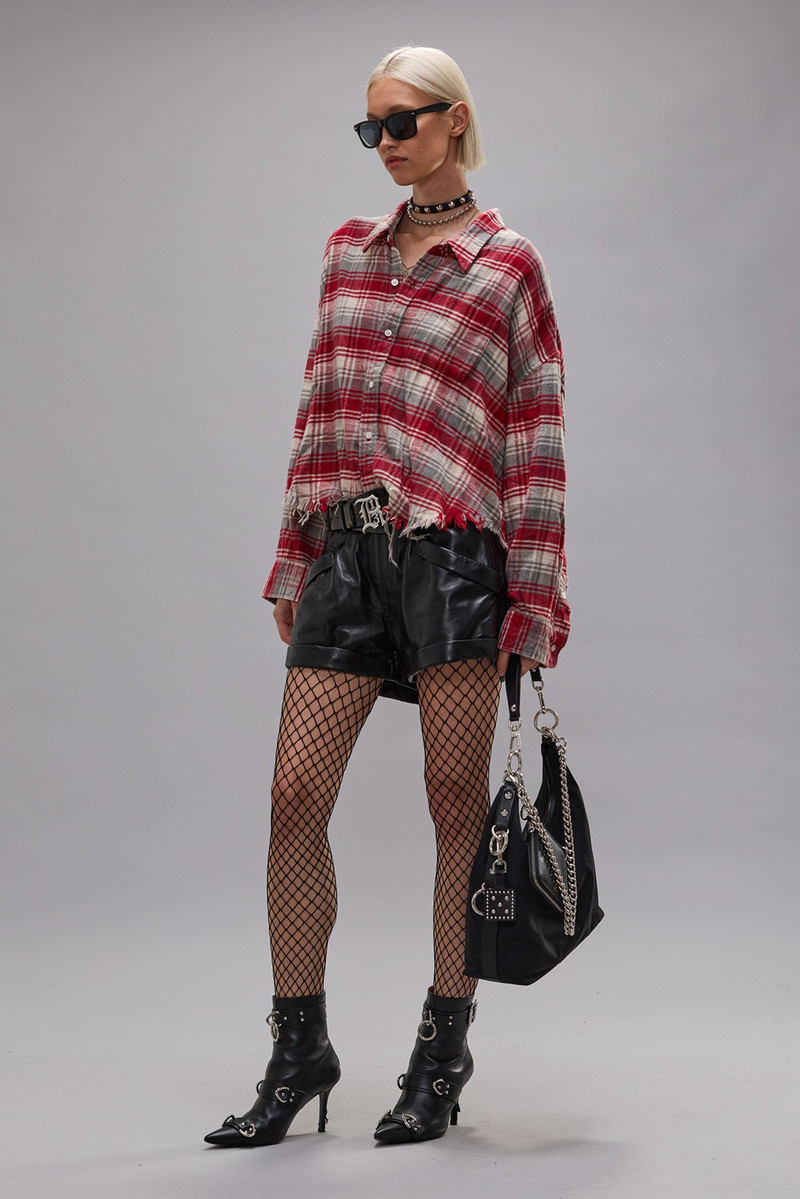 DROP NECK CROPPED SHIRT 1