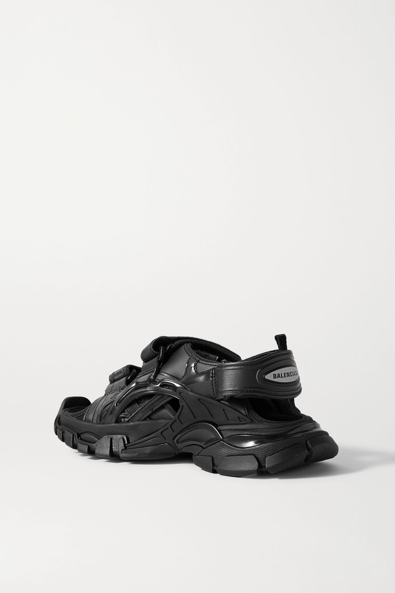 Track logo-detailed leather and rubber sandals - 3