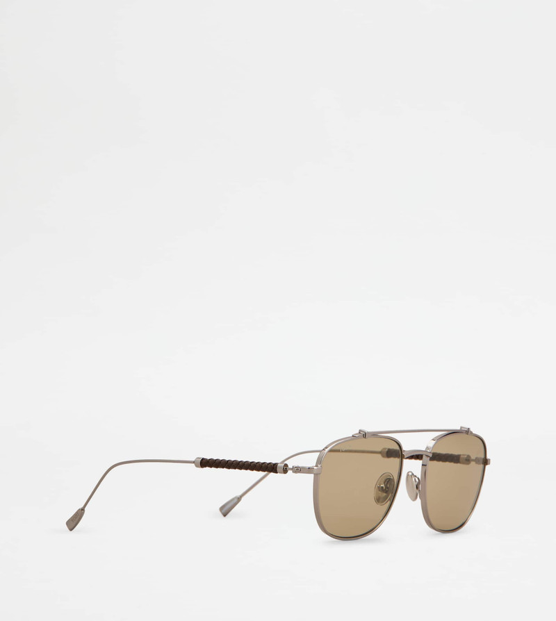 CARAVAN SUNGLASSES - SILVER, BROWN 3