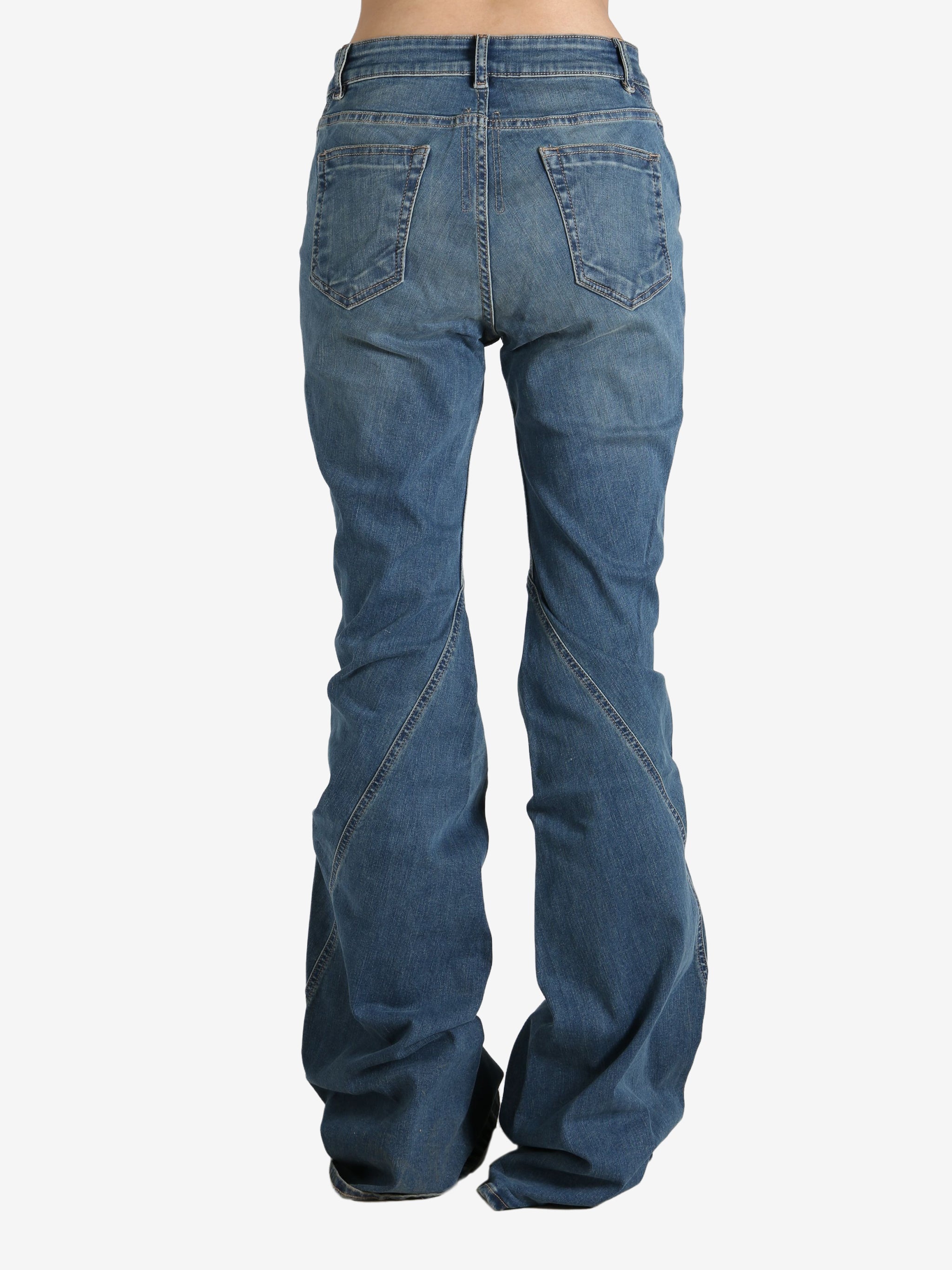 RICK OWENS DRKSHDW - Women Denim Bias Bootcut Jeans - 3