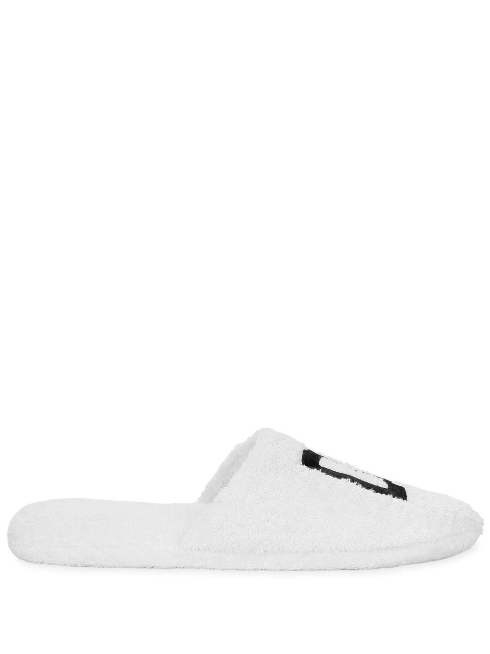 embroidered-logo cotton slippers - 1