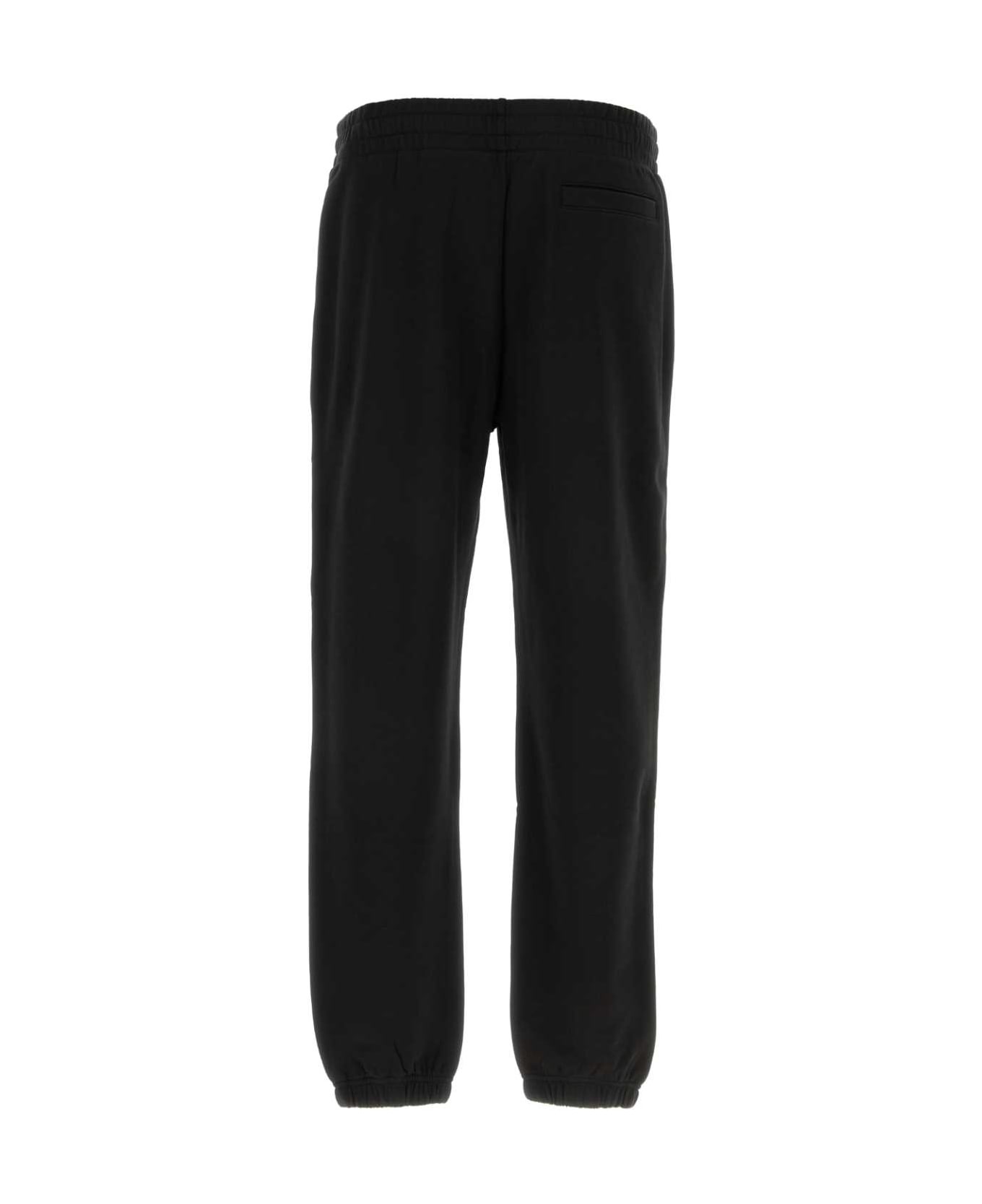 Black Cotton Joggers - 2
