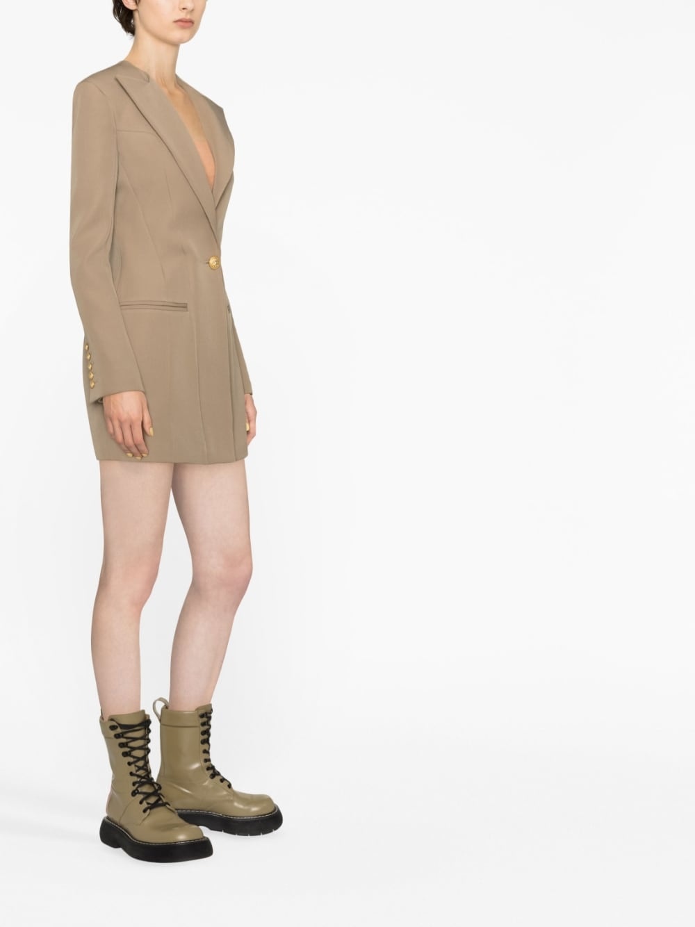 single-breasted blazer dress - 4