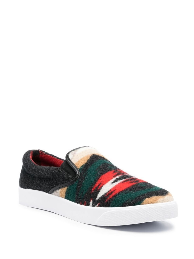 Junya Watanabe MAN abstract-pattern wool sneakers outlook