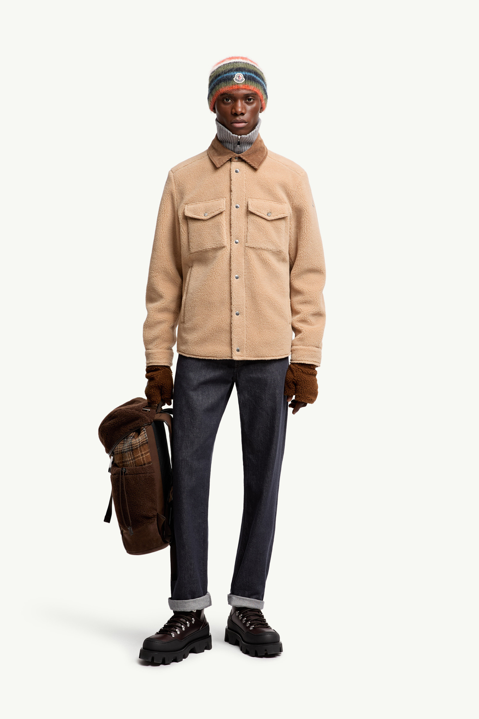 Teddy Corduroy-Trimmed Shirt Jacket - 2