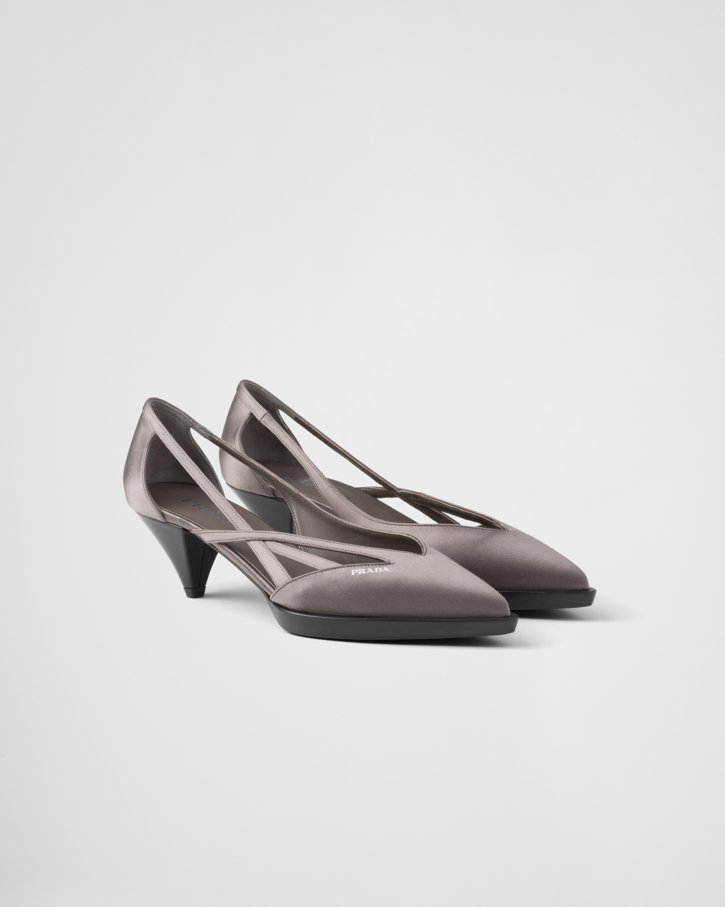 Satin cut-out pumps - 1