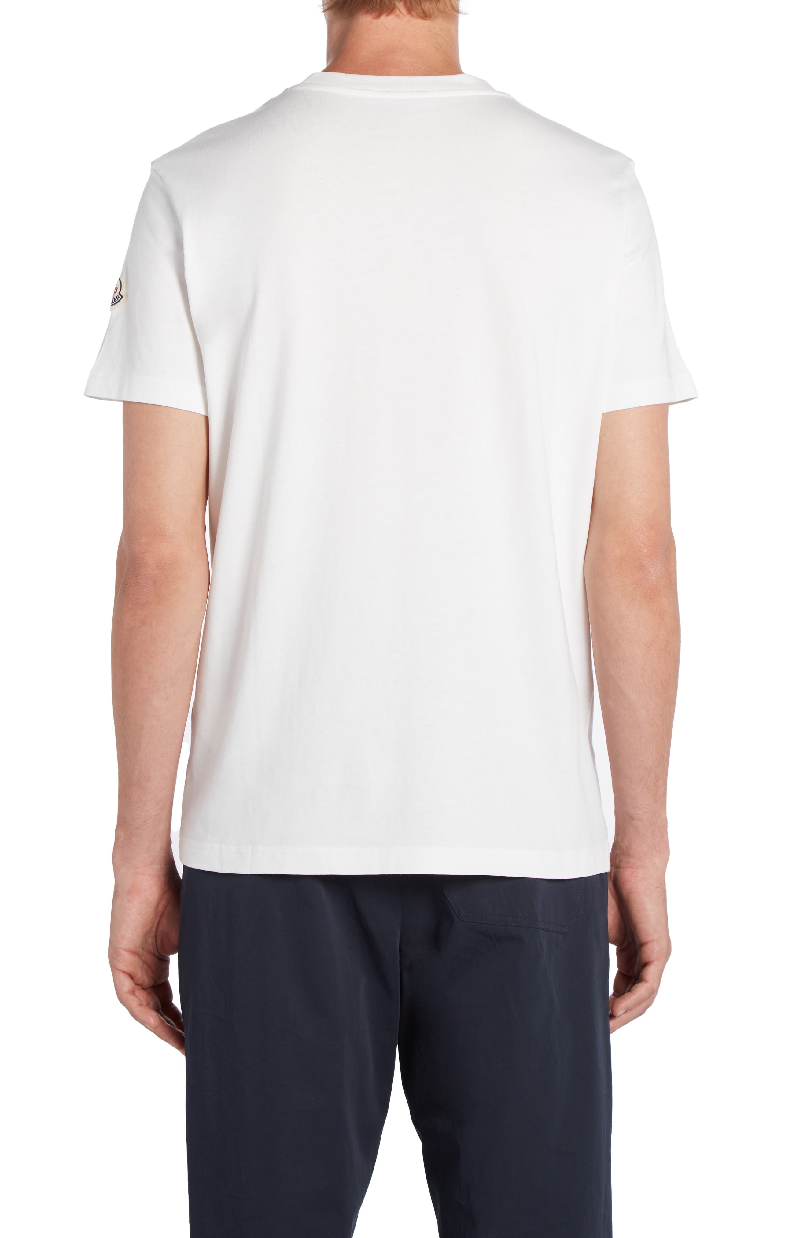 Flocked Logo Cotton T-Shirt - 3