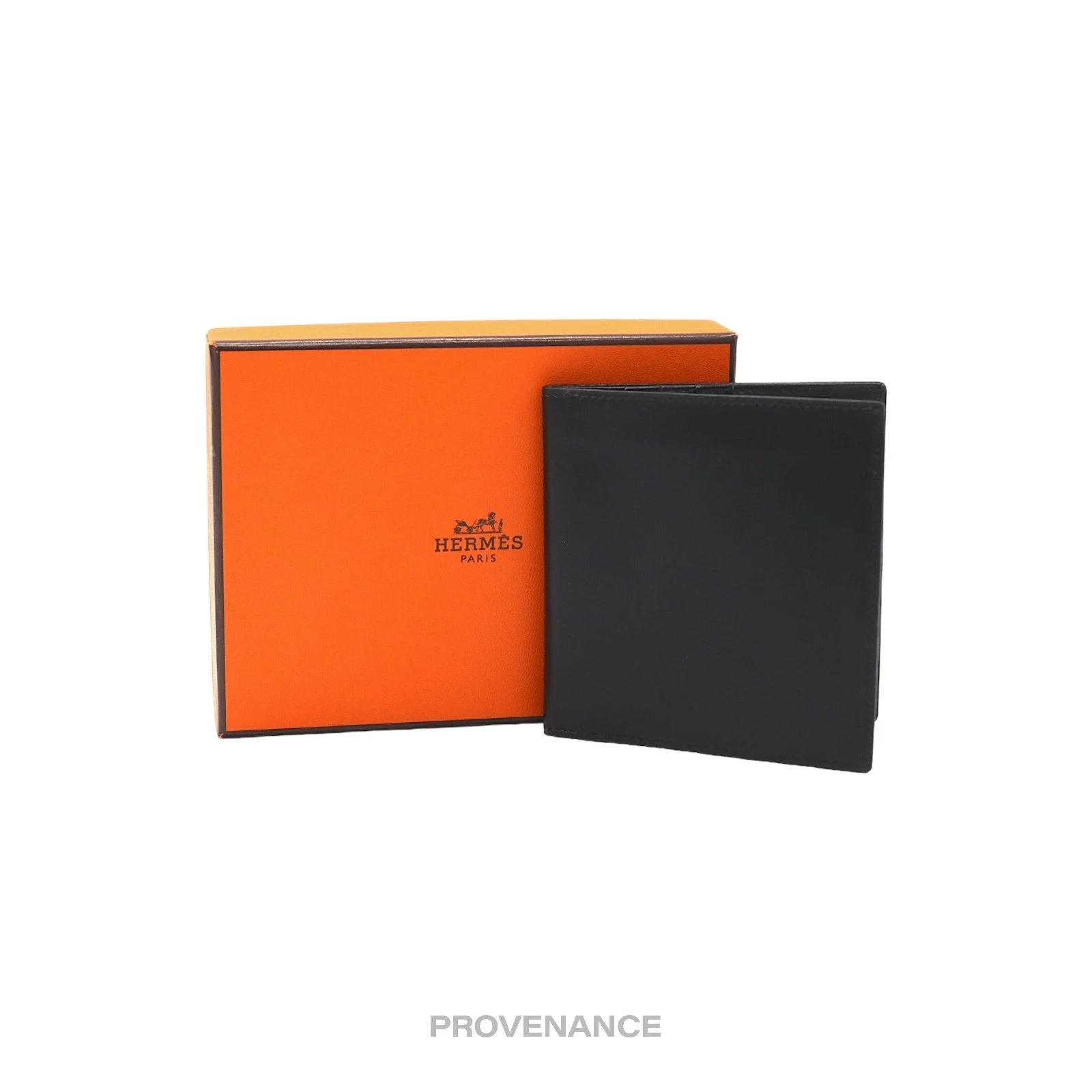 Hermes 6CC Card Holder Wallet - Black Box Calfskin - 1