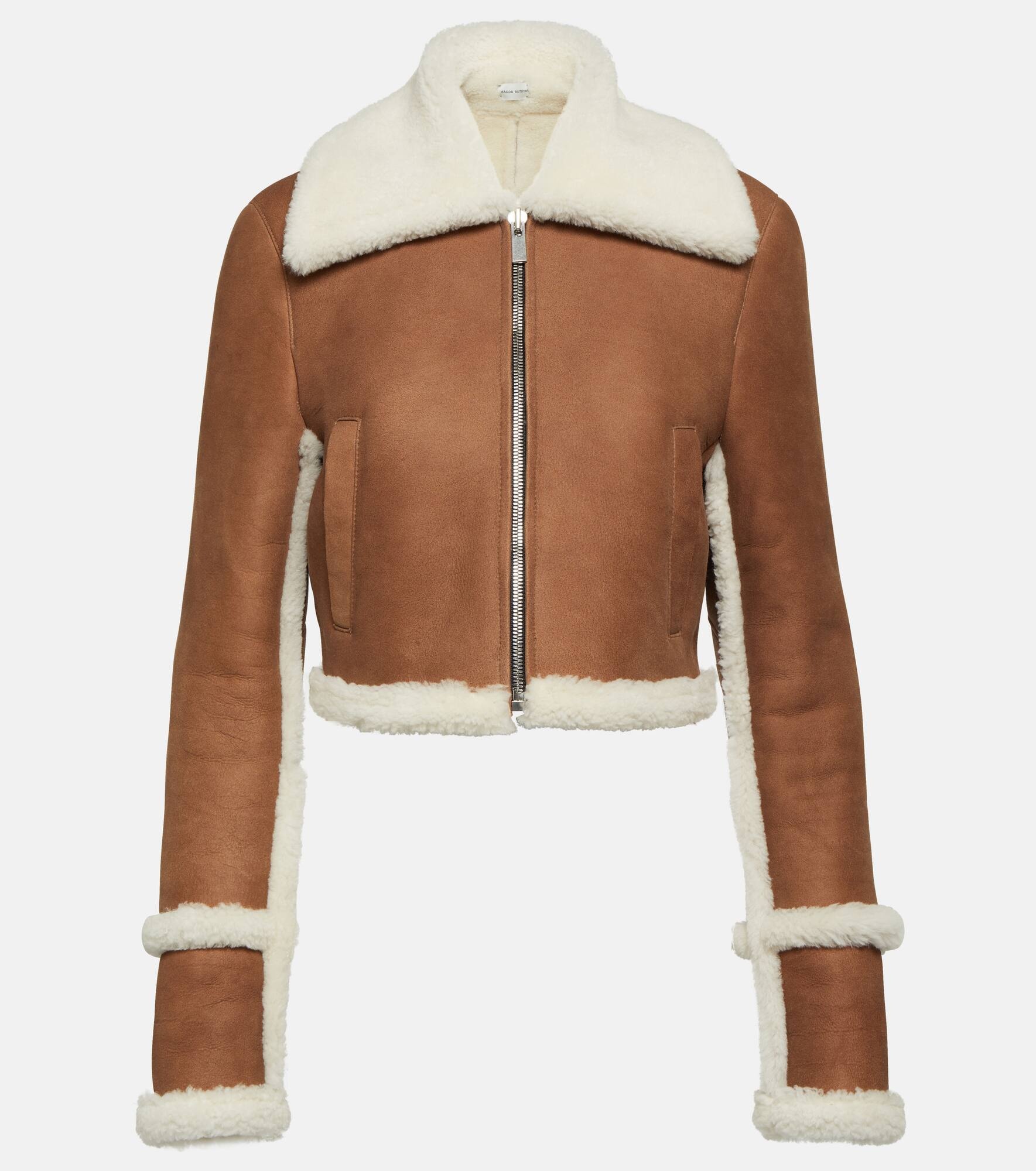 Shearling-lined suede jacket - 1