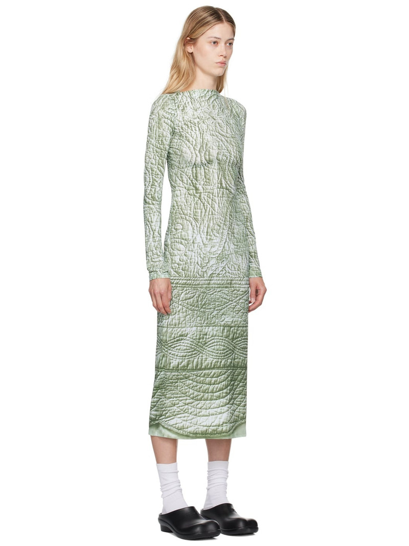 Green Printed Midi Dress 2