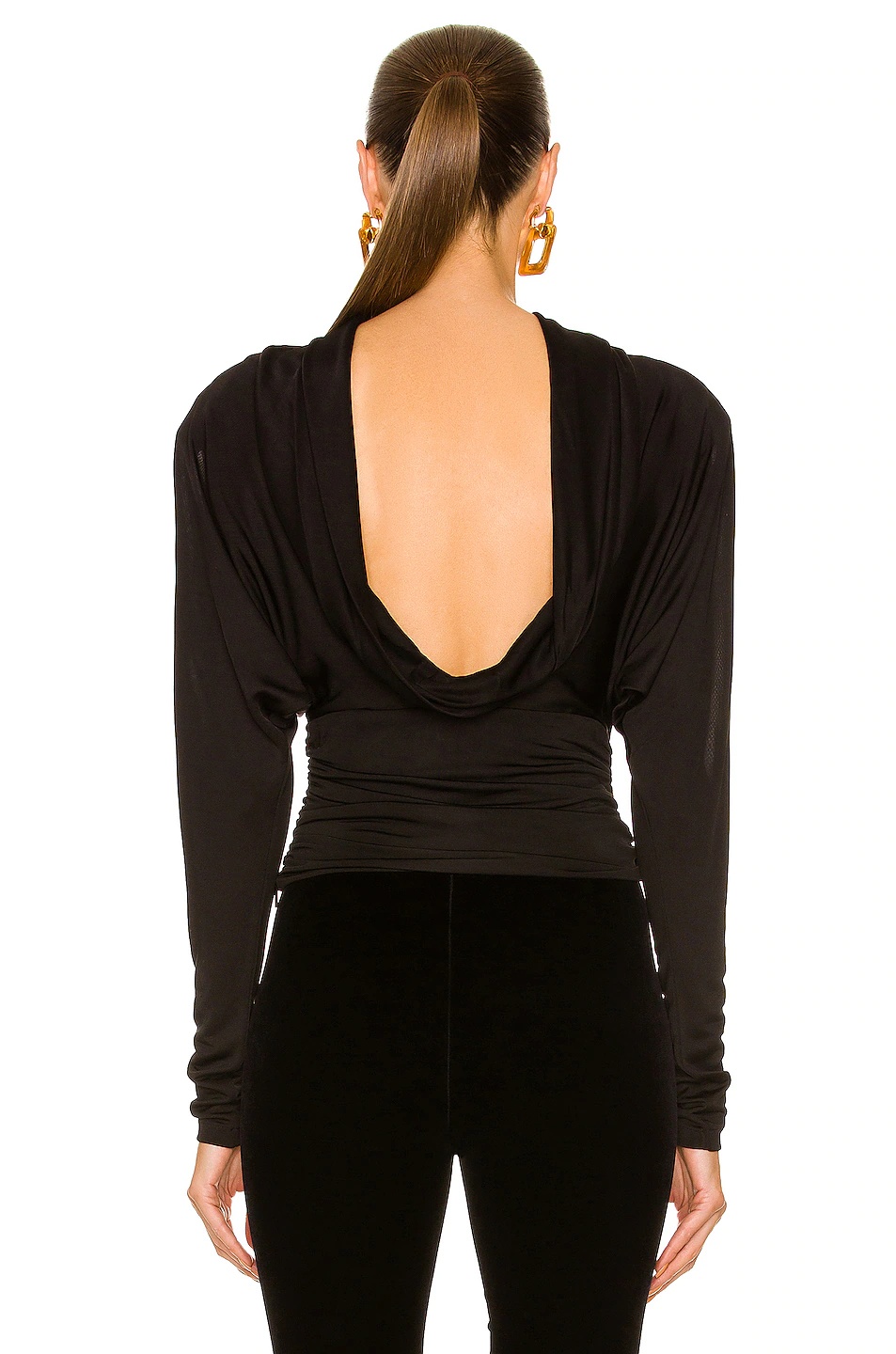【送料&関税込】Saint Laurent Black Modal Blend Top Silk top Saint Laurent - saint laurent printed silk top