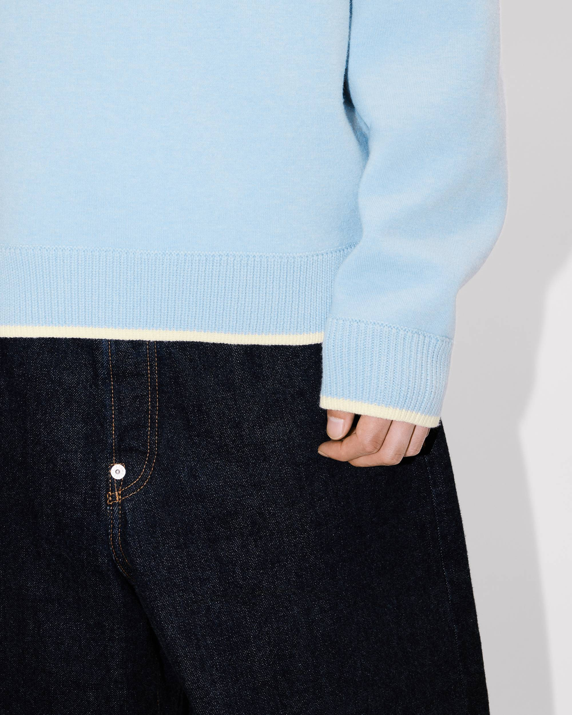 'KENZO City' embroidered jumper in cotton wool - 7