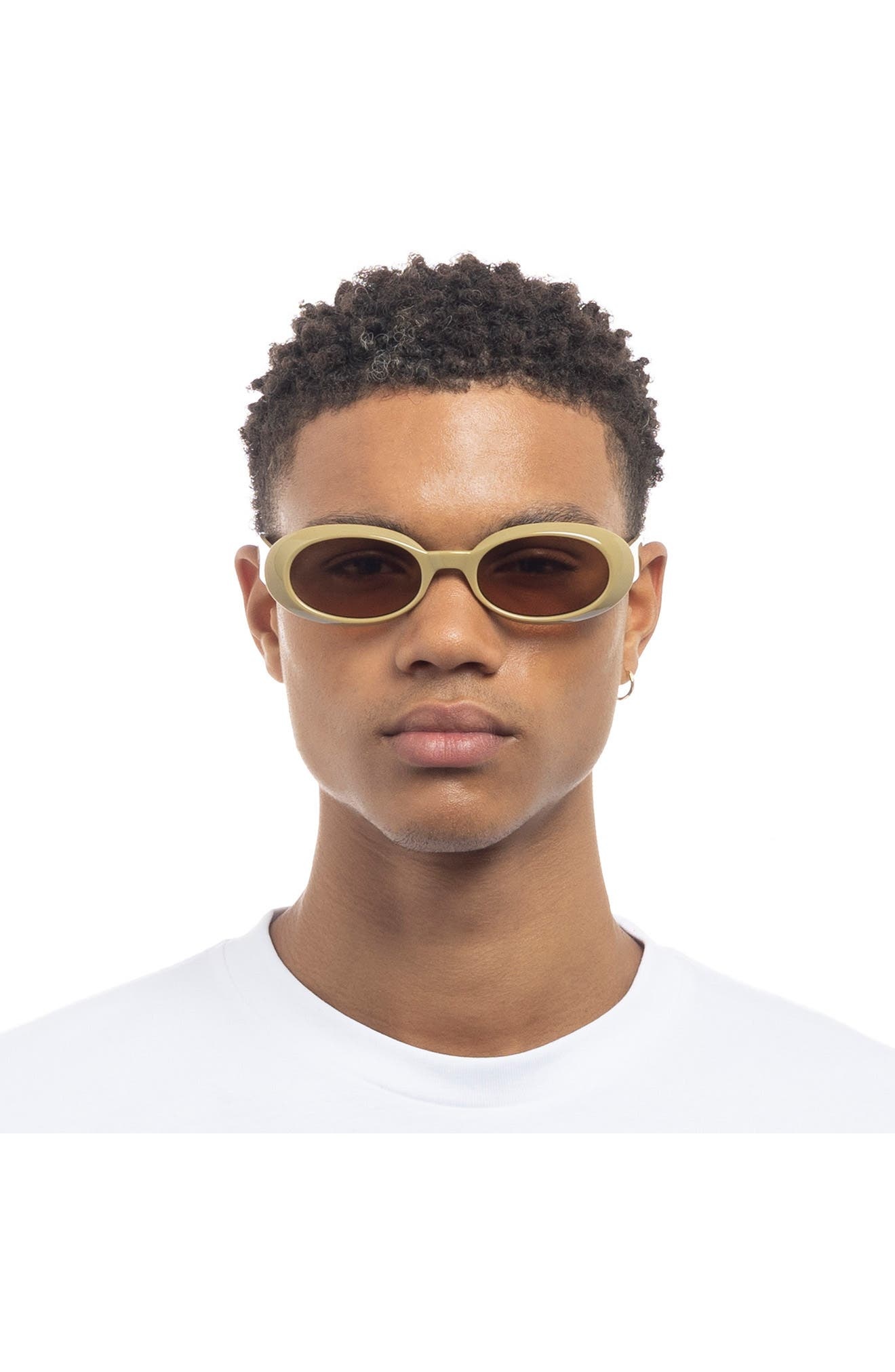 Le Specs Work It 53mm Oval Sunglasses in Biscotti at Nordstrom - 3