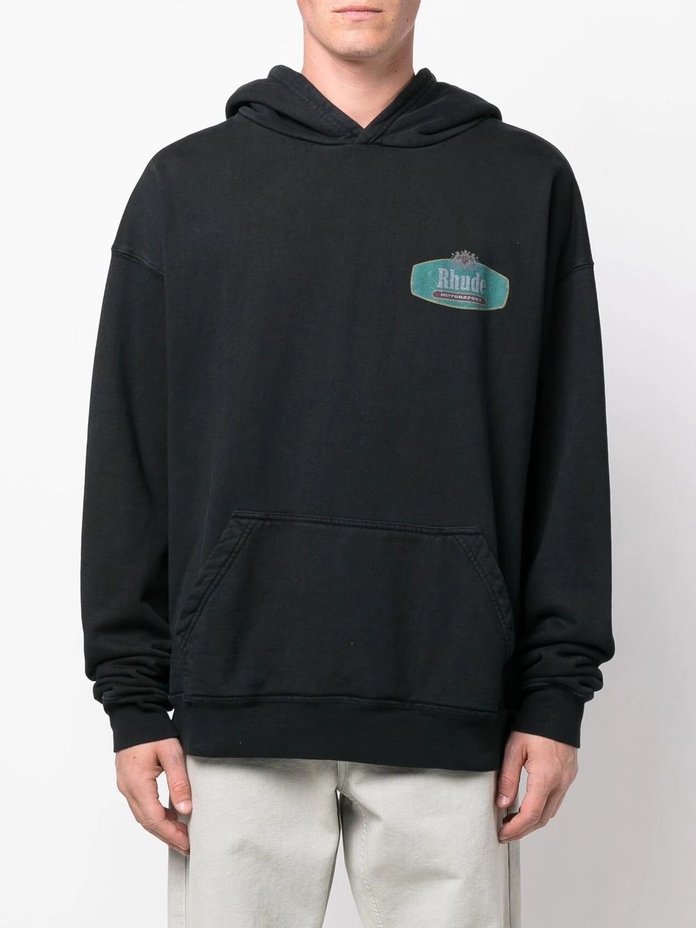 logo-print hoodie - 3