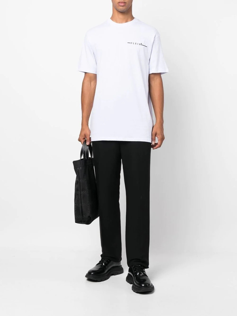 PHILIPP PLEIN flocked logo-print T-shirt outlook