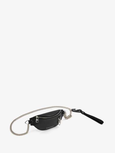 Alexander McQueen Men's Biker Belt Bag in Black outlook