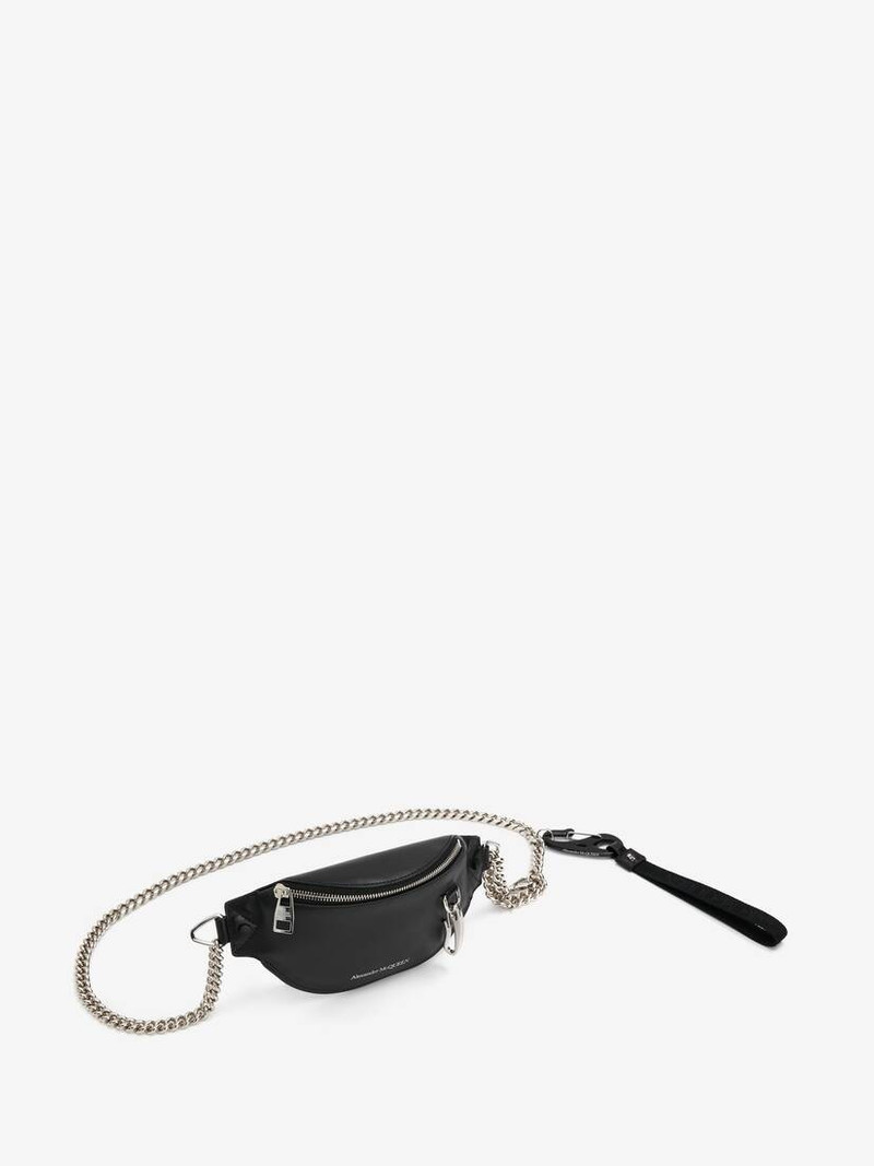 Alexander McQueen Men's Biker Belt Bag in Black outlook