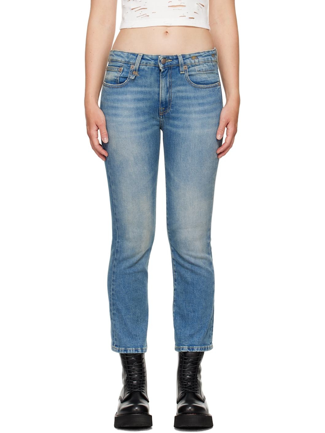 Blue Kick Fit Jeans - 1