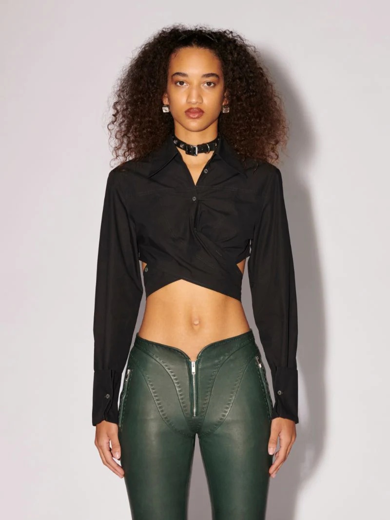 WRAPPED CROP SHIRT - 3