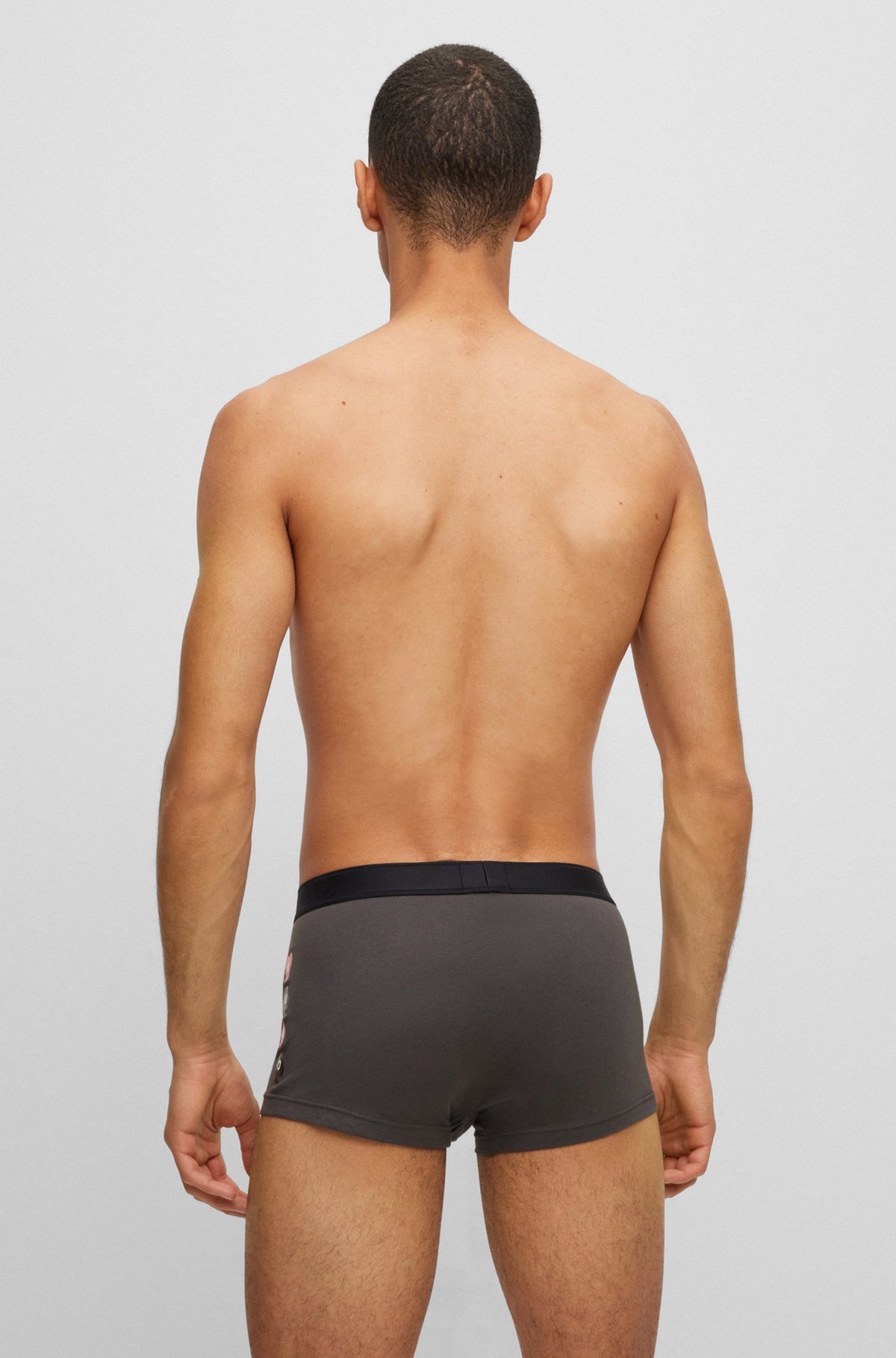 STRETCH-COTTON TRUNKS WITH PLAYING-CARD LOGO - 3