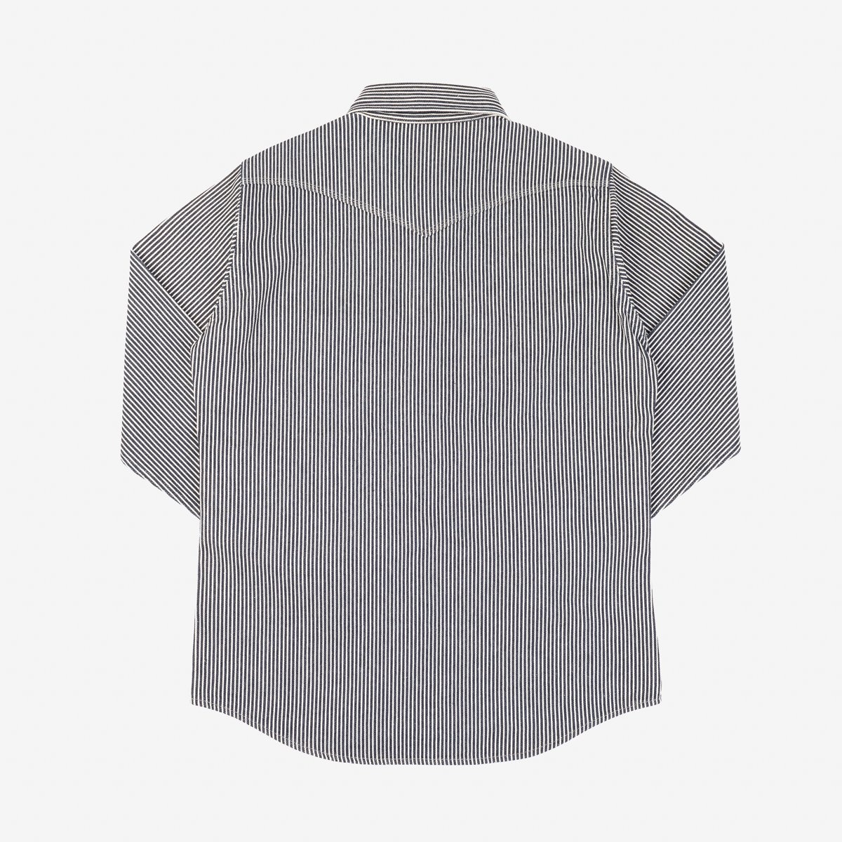 IHSH-07-IND 12oz Hickory Stripe Western Shirt Indigo - 8