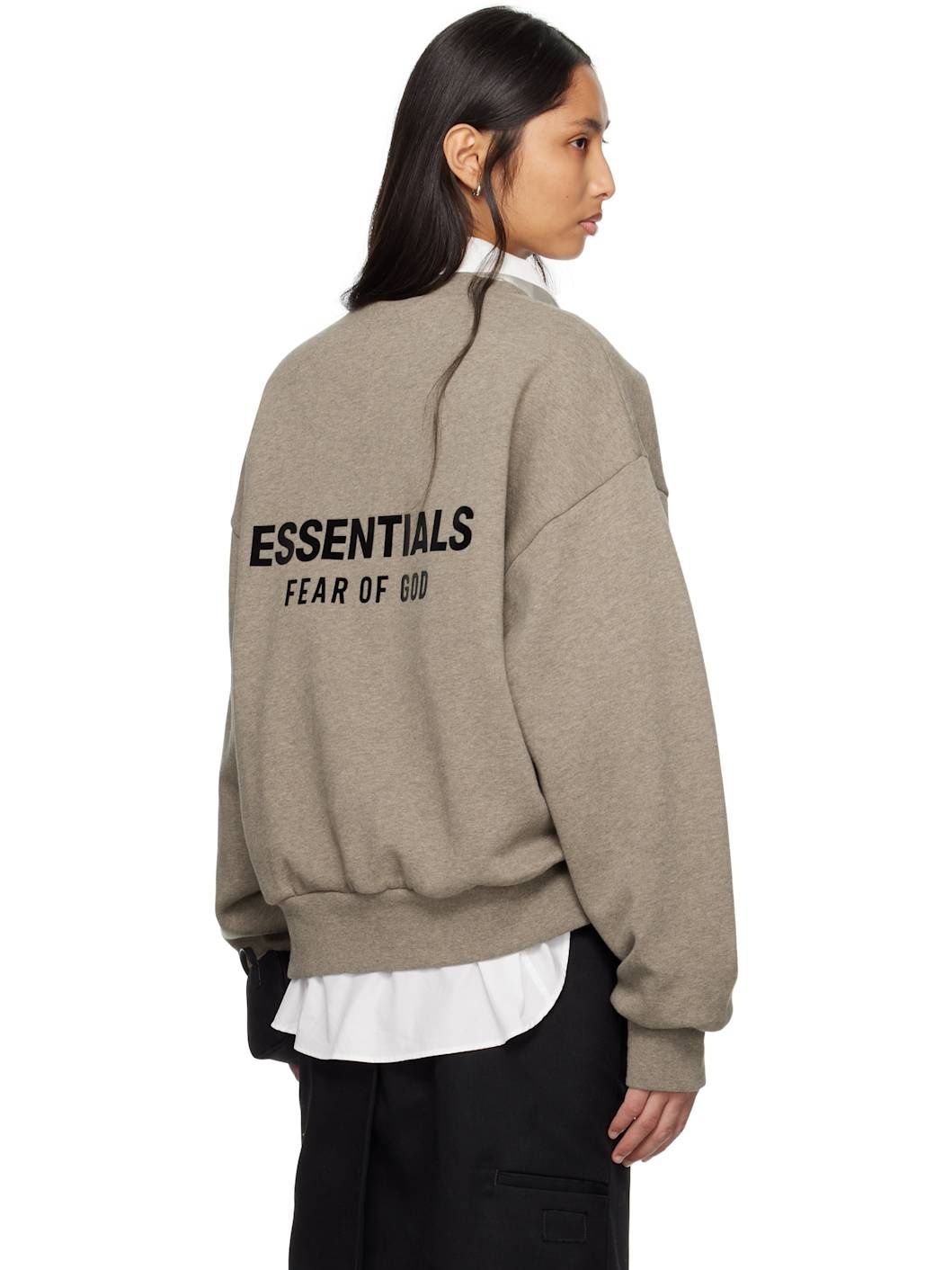 Gray Classic Crewneck Sweatshirt - 3