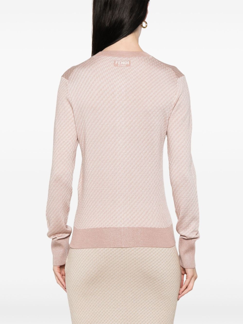 FF-jacquard cardigan - 4