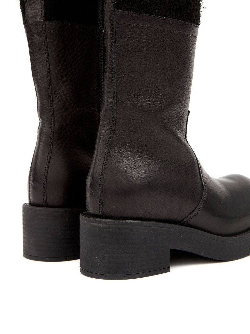panelled buckled leather boots 4