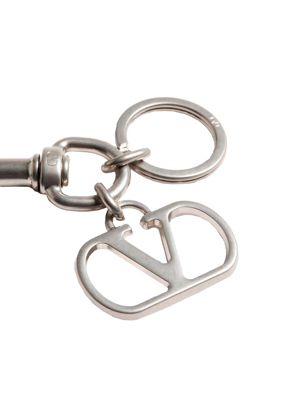 Valentino Garavani Men Metallic Keyring With Vlogo Charm In Brass Man - 3
