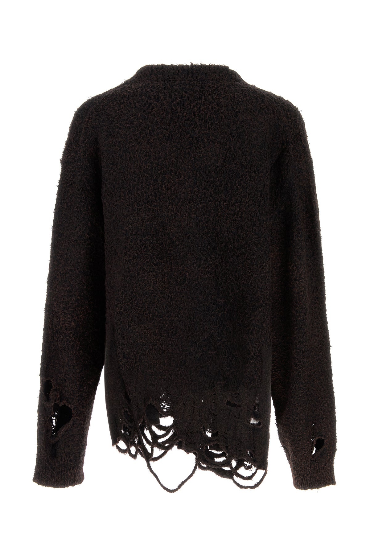Melange chocolate cotton cardigan - 2