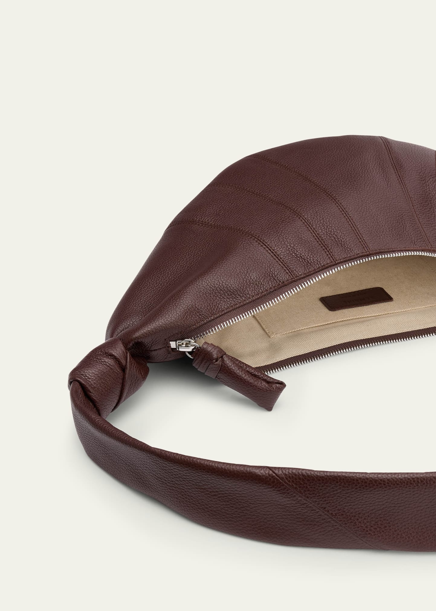 Men's Medium Croissant Leather Shoulder Bag - 3